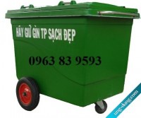 Sản xuất thùng rác 240l 2 bánh xe composite siêu bền, xe thu gom rác 660l