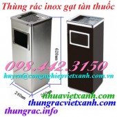 Thùng rác inox gạt tàn vuông giá rẻ call 0984423150 – Huyền