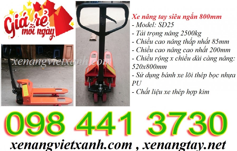 Xe nâng tay siêu ngắn 800mm-image-2
