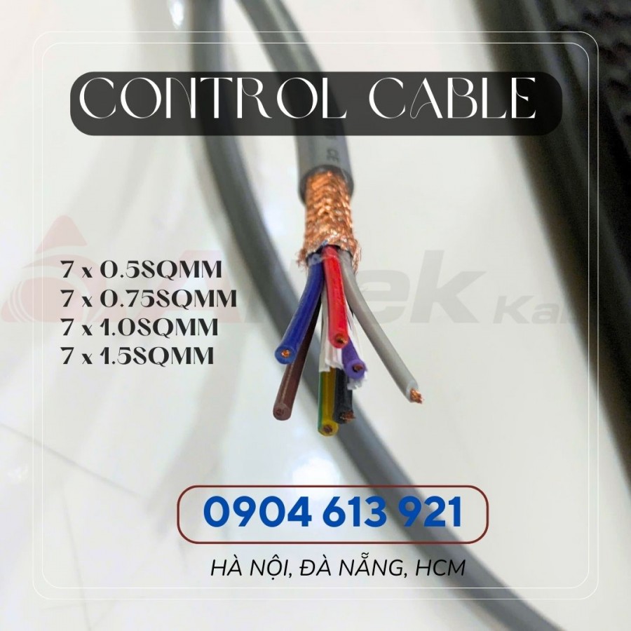 Cáp tín hiệu , cáp điện 7x0.5mm RVV/RVVP Altek Kabel