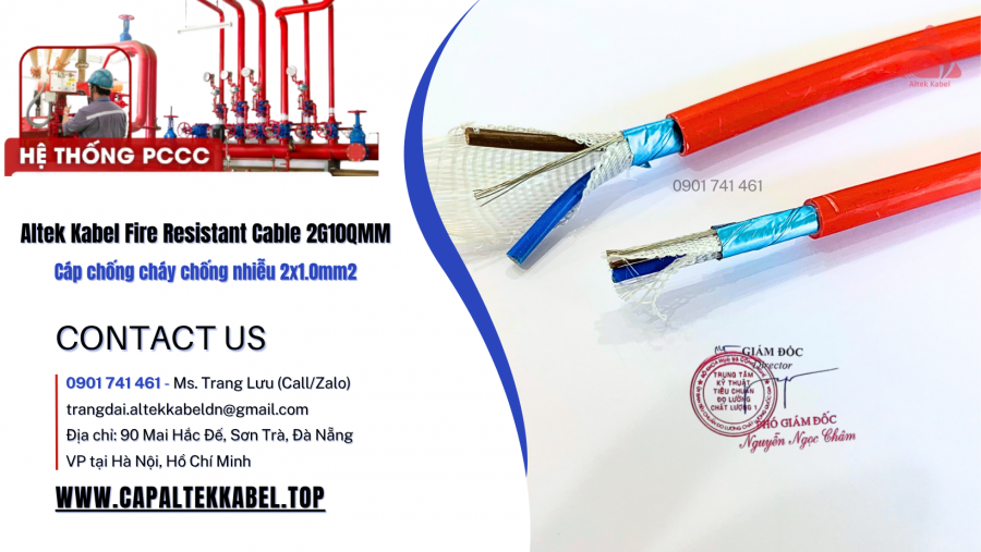 FR 2x1.0 - Cáp chống cháy chống nhiễu 2x1.0 Altek Kabel nhà phân phối-image-2