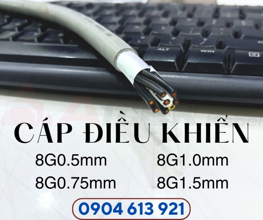 Cáp điều khiển 8x1.0mm2 Altek Kabel không chống nhiễu cho điện công nghiệp-image-3