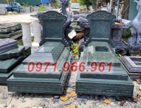 kích thước mộ cao cấp bằng đá đôi phong thuỷ bán gia lai, chất lượng cao 2357