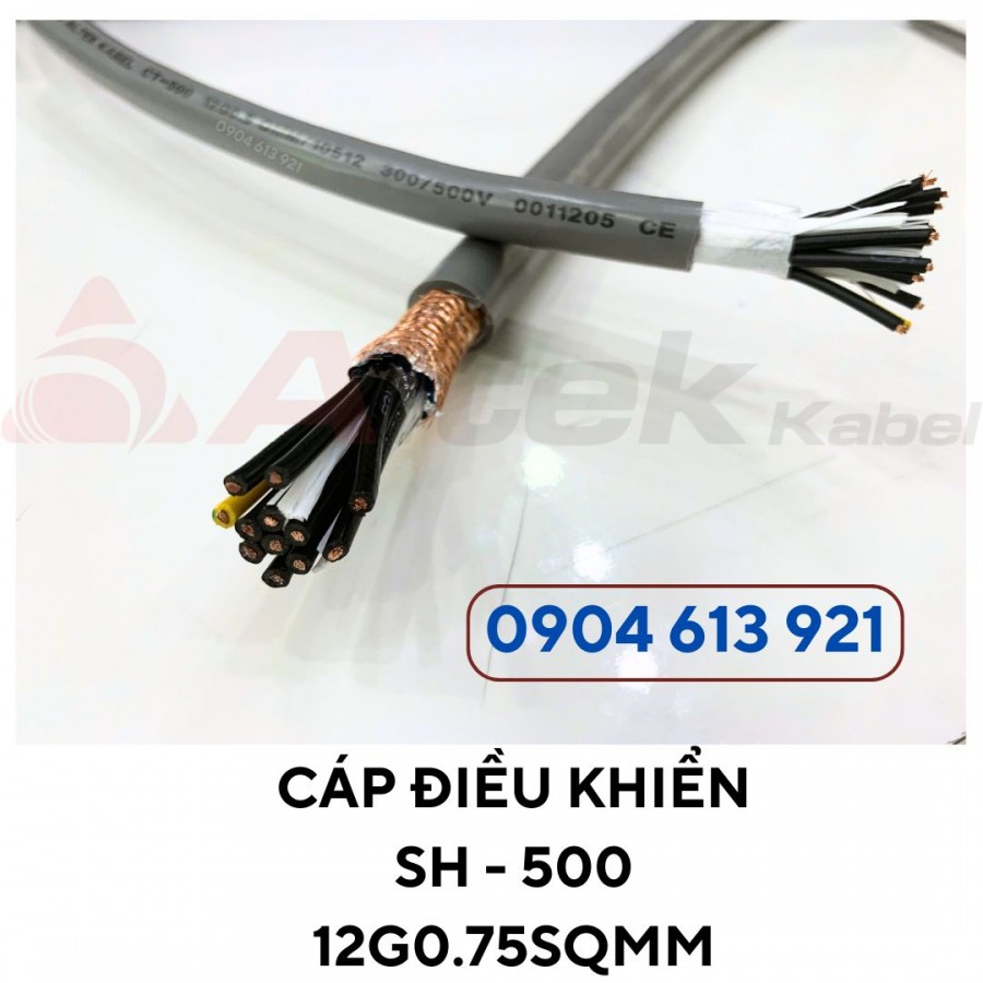 Cáp điều khiển tín hiêu 12x0.5mm/12x0.75mm/ 12x1.0mm/ 12x1.5mm Altek Kabel RVVP