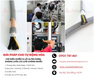 Tối Ưu Hệ Thống Tự Động Hóa Với Cáp Điều Khiển 16 Lõi Altek Kabel