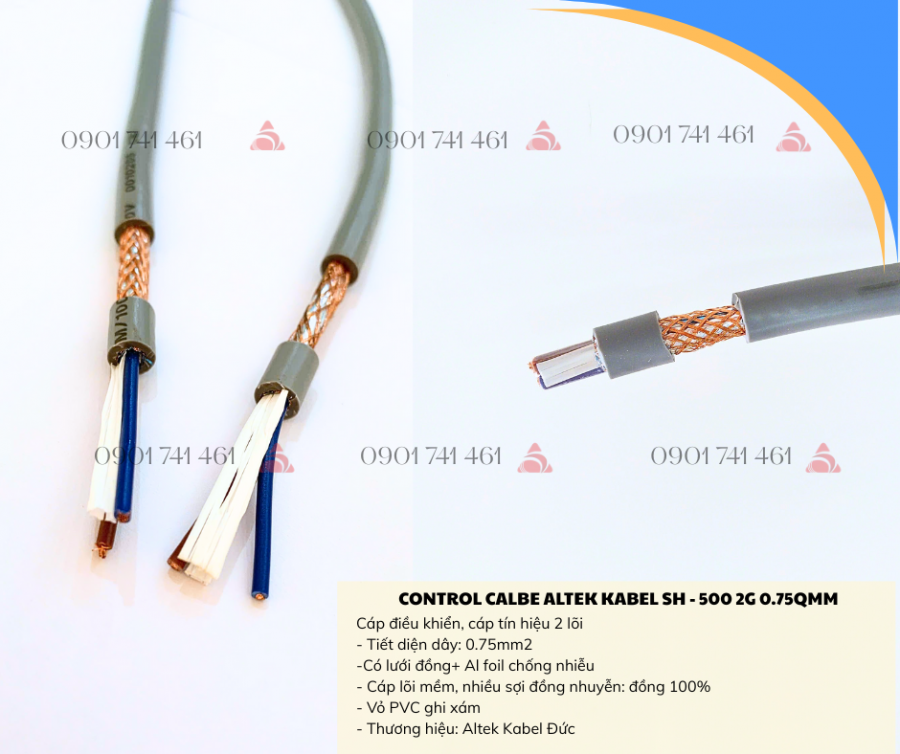 Cáp điều khiển 2x0.75mm² chống nhiễu – Sẵn tại Đà Nẵng, Huế, Quảng Nam-image-2