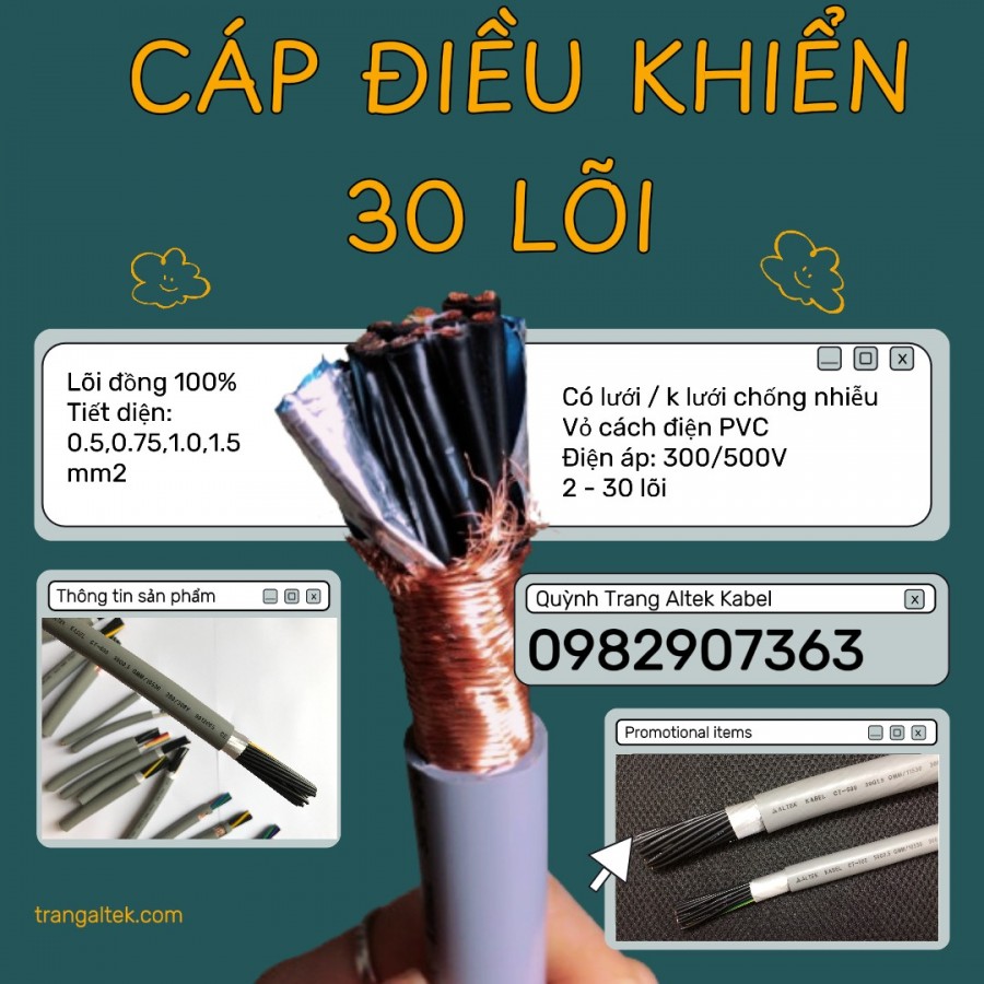 Cáp Điều Khiển 30 Lõi Altek Kabel – Giải Pháp Truyền Tín Hiệu Ổn Định-image-2