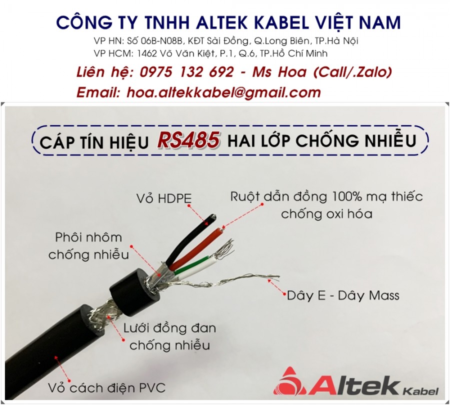Cáp tín hiệu RS485 1 pair 18AWG hai lớp chống nhiễu-image-3