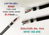 Cáp tín hiệu RS485 1 pair 24AWG chống nhiễu hai lớp