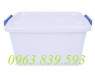 Thùng nhựa đa năng màu trắng, thùng nhựa chữ nhật, thùng nhựa đựng thực phẩm