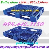 Pallet nhựa 1200x1000x150mm màu xanh dương giá rẻ call 0984423150 Huyền