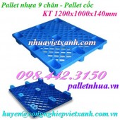 Pallet nhựa 9 chân màu xanh giá rẻ call 0984423150 – Huyền