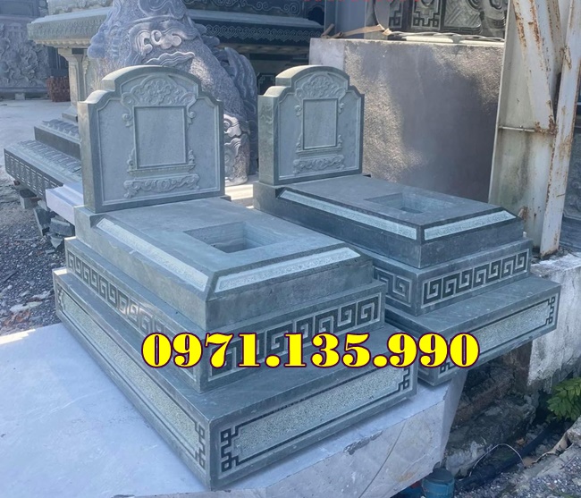 97- Mẫu mộ đá tự nhiên đẹp bán tại Hưng Yên - mộ đá liền ngôi-image-3