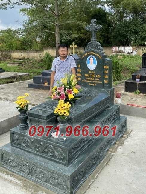 mẫu mộ tam cấp đá đôi giá rẻ bán bình định, song thân 683-image-2