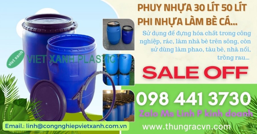 Phuy nhựa 30 lít - phuy nhựa 50 lít , thùng phuy đựng dầu 30 lít và 50 l-image-2