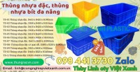 Thùng nhựa đặc, thùng nhựa đa nâng có nắp, sóng nhựa đặc đựng hải sa