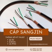 Cáp điều khiển Sangjin tiêu chuẩn Hàn Quốc, ISO 9001, phân phối toàn quốc