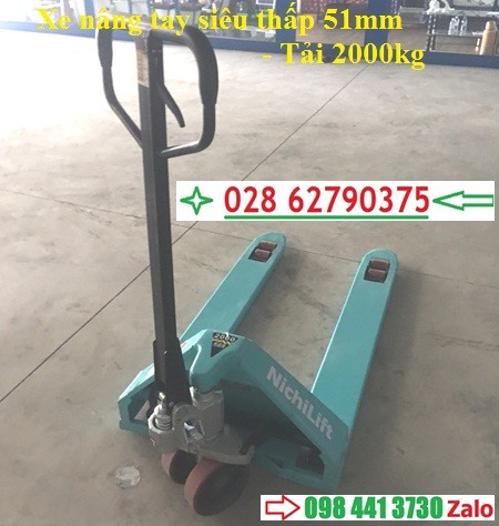 Xe nâng tay siêu thấp 51mm tải 2000kg thanh lý-image-2