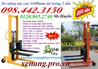 Siêu giảm giá xe nâng tay cao 1600mm tải trọng 2000kg liên hệ ngay 0984423150