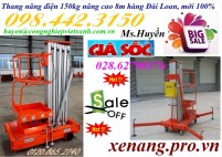 Giảm giá cực sốc – khuyến mãi lớn thang nâng điện 150kg cao 8 mét hàng có sẵn