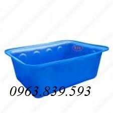 Thùng nhựa đặc chữ nhật, thùng nhựa làm bể bơi, nuôi cá,...-image-2