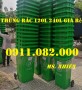 Thanh lý thùng rác 120 lít 240 lít giá rẻ tại sóc trăng- thùng rác màu xanh hàng