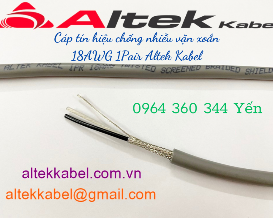 Cáp Altek Kabel tín hiệu vặn xoắn chống nhiễu 1Pair-image-2
