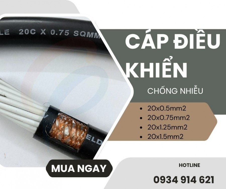 Cáp điện 20 lõi/ cáp điều khiển Sangin 20x0.75mm chống nhiễu-image-2