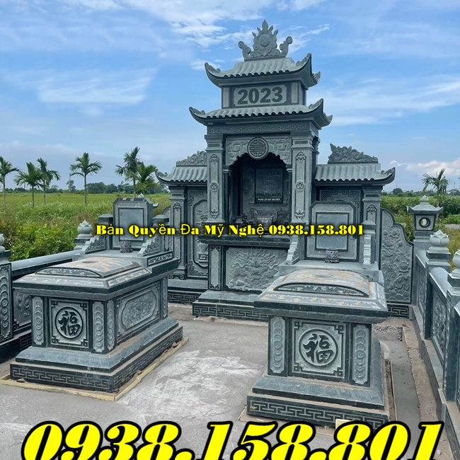 Quảng Ngãi xây lăng mộ đá tổ tiên dòng họ đẹp - nghĩa trang gia tộc bằng đá tự n-image-3