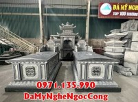 mẫu mộ đá đôi đẹp bán tại Vĩnh Long chuẩn phong thuỷ