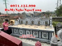 mẫu mộ đá đôi 1 ông 2 bà đẹp bán tại Vĩnh Long