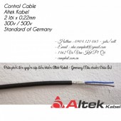 Cáp tín hiệu chống nhiễu 2c / 4c / 6c / 8c x 0.22mm Altek Kabel (Standard of Ger