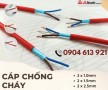 Cáp chống cháy chống nhiễu 2x1.0mm/ 2x1.5mm/2x2.5mm