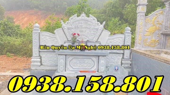 Kon Tum bình phong đá nhà thờ họ - bán cuốn thư nhà thờ họ bằng đá-image-2