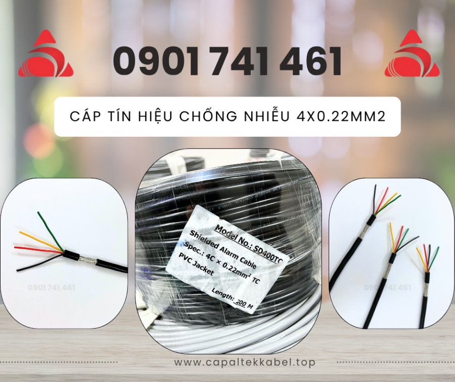 Cáp tín hiệu chống nhiễu 2, 4, 6, 8 lõi tiết diện 0.22mm-image-5