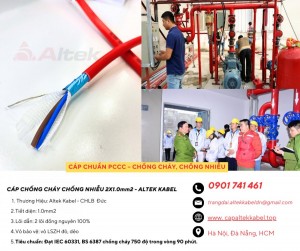 Cáp chống cháy chống nhiễu Altek Kabel BS6387, IEC 60331