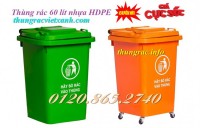 Bán thùng rác 60 lít, thùng rác nhựa 60L có bánh xe giá cực sốc, siêu rẻ