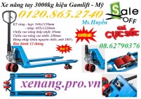 Xe nâng tay 3000kg hiệu Gamlift – Mỹ giảm giá cực sốc, giá siêu rẻ