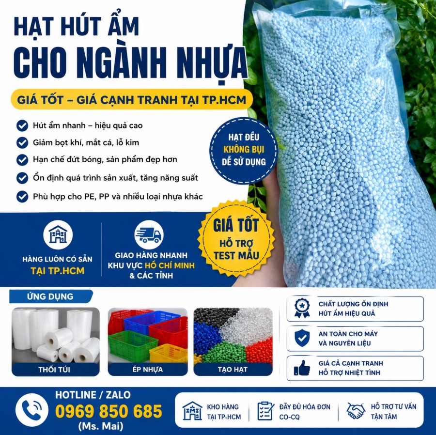 HẠT CHỐNG ẨM – HẠT HÚT ẨM (Desiccant Masterbatch)
