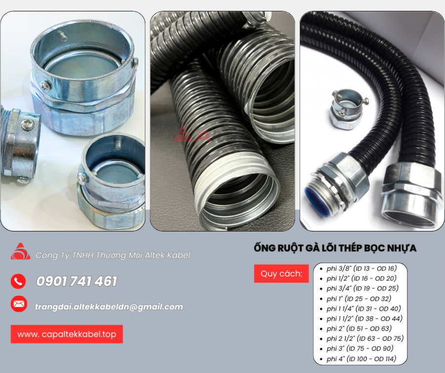 Tổng kho ống ruột gà lõi thép và đầu nối giá sỉ-image-5