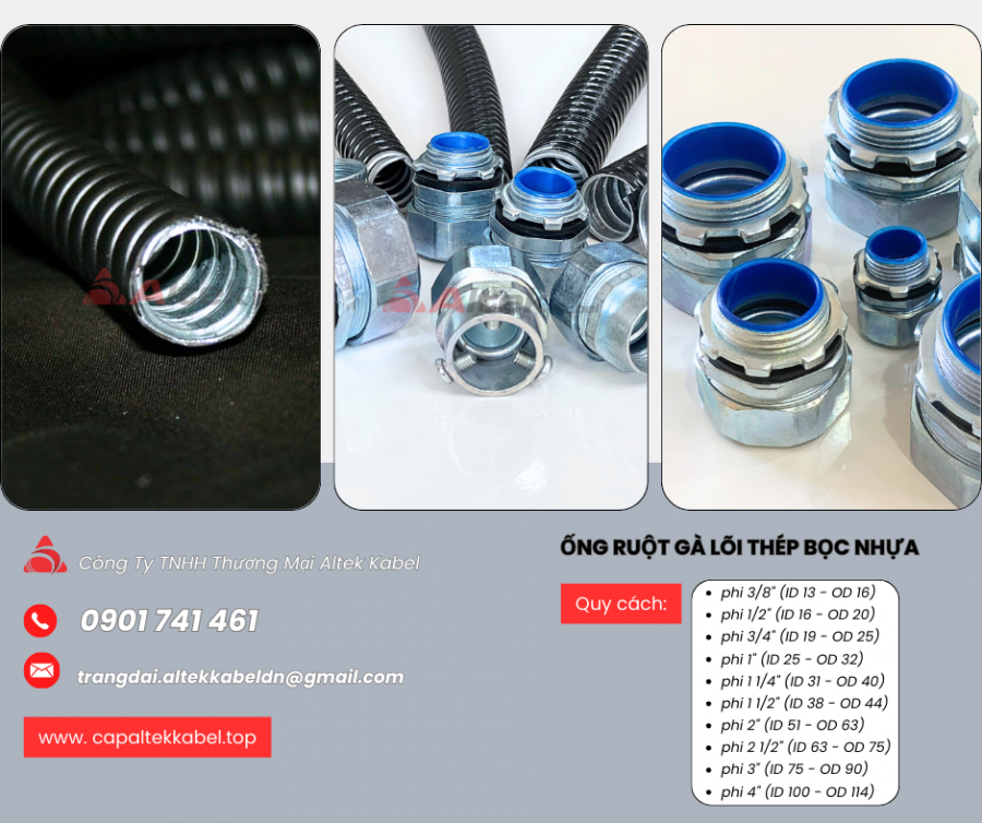 Tổng kho ống ruột gà lõi thép và đầu nối giá sỉ-image-2