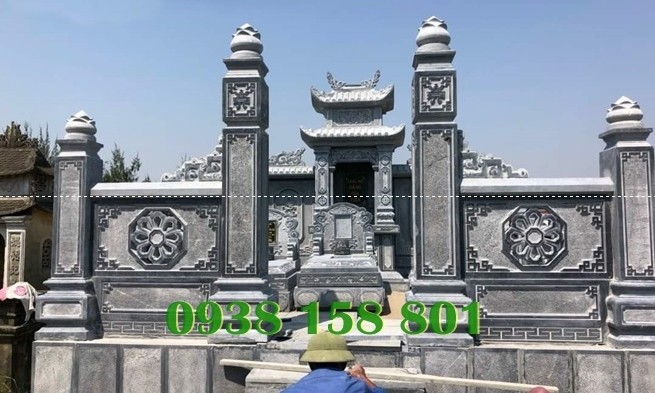 Long An mẫu cổng nhà tam quan tứ trụ bằng đá - cổng làng, tộc-image-5