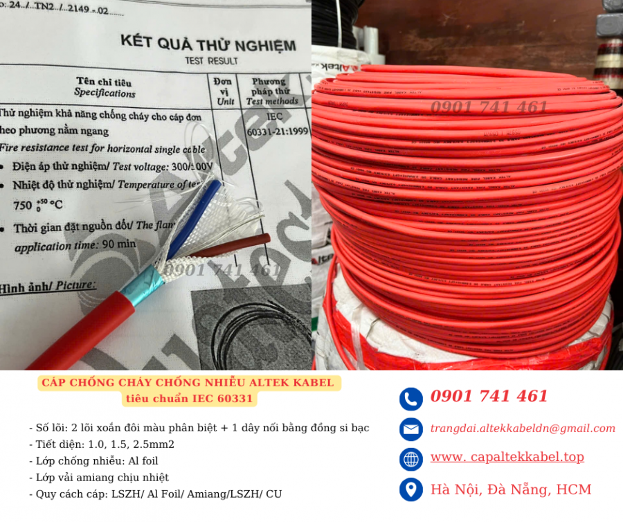 Cáp chống cháy 2x1.5 chuẩn BS6387, IEC 60331 Đà Nẵng, Hà Nội, HCM-image-5
