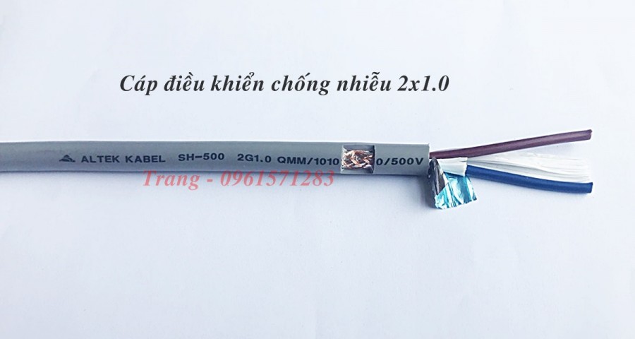 Cáp điều khiển 2x1.0sqmm có màn chắn chống nhiễu-image-3