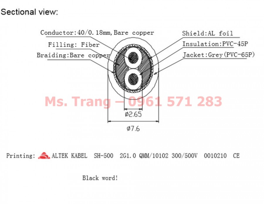 Cáp điều khiển 2x1.0sqmm có màn chắn chống nhiễu-image-5