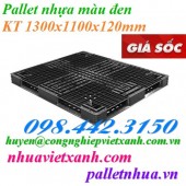 Pallet nhựa 1300x1100x120mm màu đen