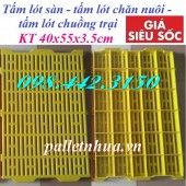 Tấm lót sàn, tấm lót chăn nuôi, tấm lót chuồng trại KT 40x55x3.5cm giá cực sốc