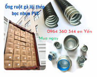 Ruột gà luồn dây điện tráng kẽm bọc nhựa PVC đen