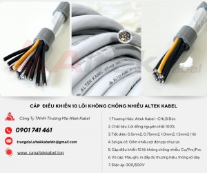 Cáp điều khiển 10 lõi chống nhiễu/ không chống nhiễu