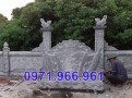 457Mẫu cuốn thư bằng đá đẹp bán tại nghệ an - bình phong nhà thờ họ